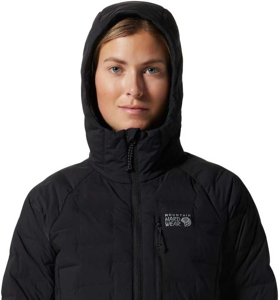 imageMountain Hardwear Womens StretchDown Hoody for Hiking Backpacking Camping and Everyday Wear Insulated and DurableBlack