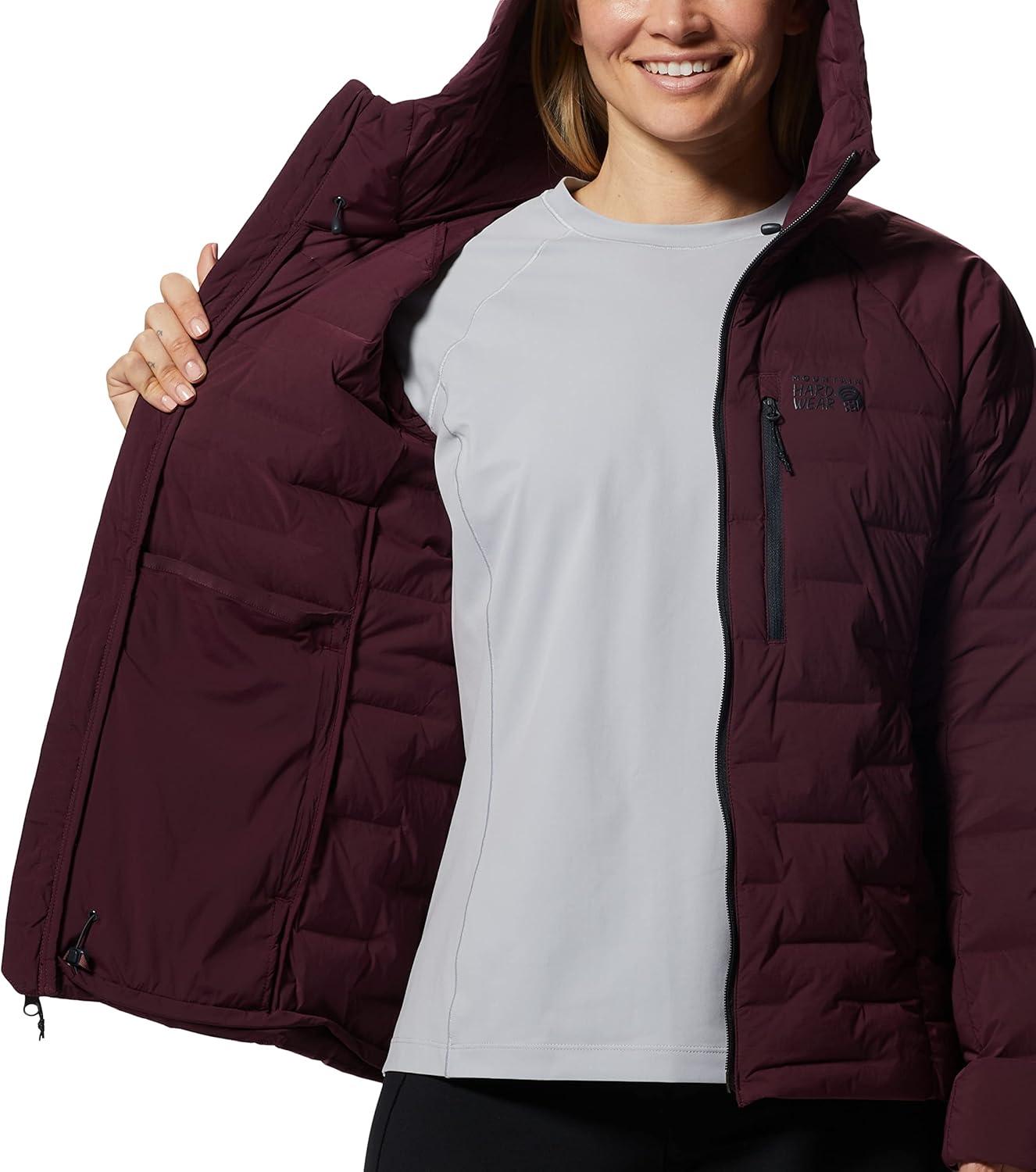 imageMountain Hardwear Womens StretchDown Hoody for Hiking Backpacking Camping and Everyday Wear Insulated and DurableCocoa Red