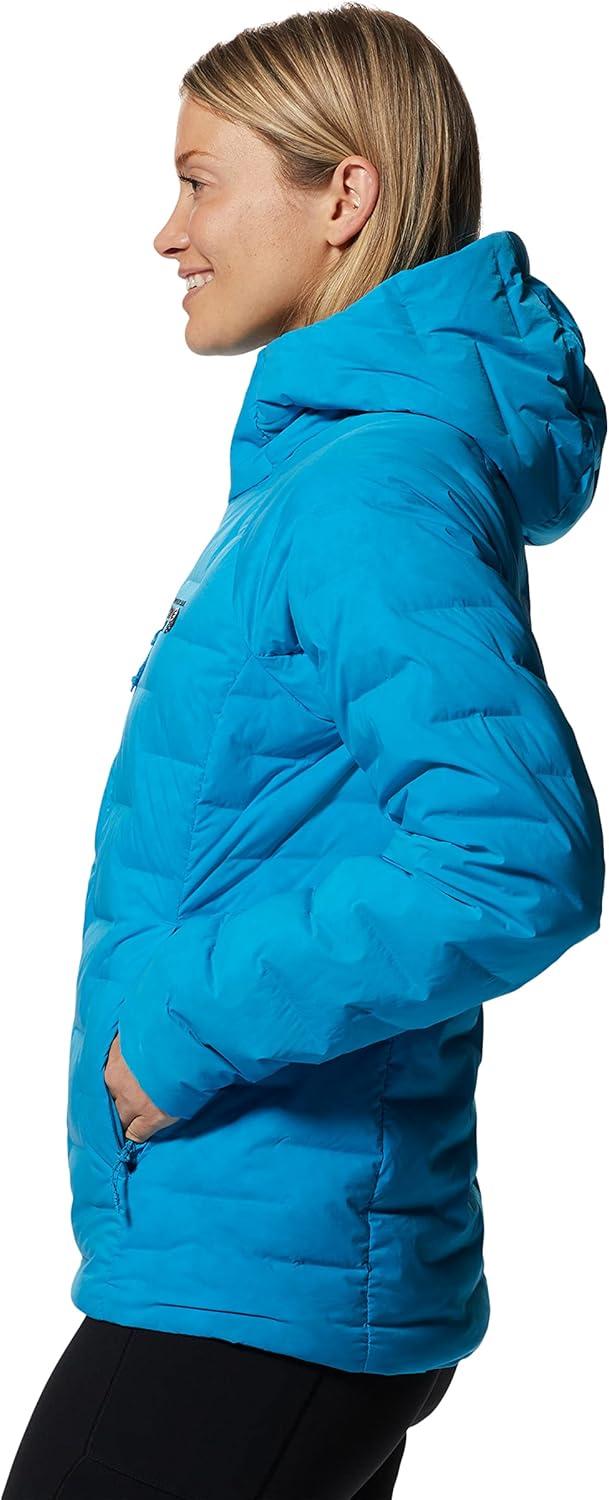 imageMountain Hardwear Womens StretchDown Hoody for Hiking Backpacking Camping and Everyday Wear Insulated and DurableElectric Sky