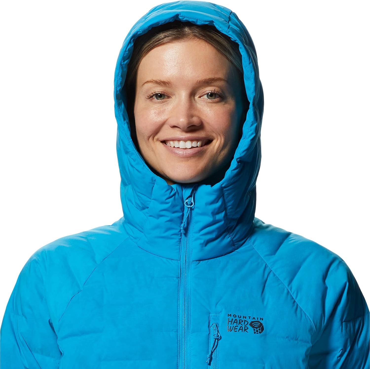 imageMountain Hardwear Womens StretchDown Hoody for Hiking Backpacking Camping and Everyday Wear Insulated and DurableElectric Sky