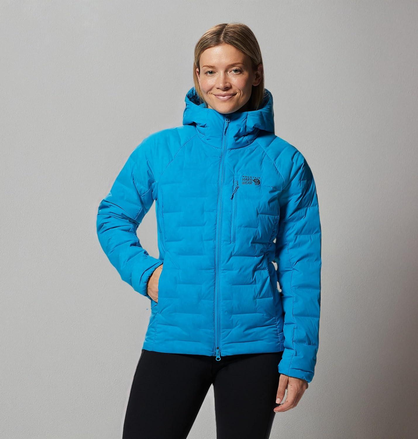 imageMountain Hardwear Womens StretchDown Hoody for Hiking Backpacking Camping and Everyday Wear Insulated and DurableElectric Sky