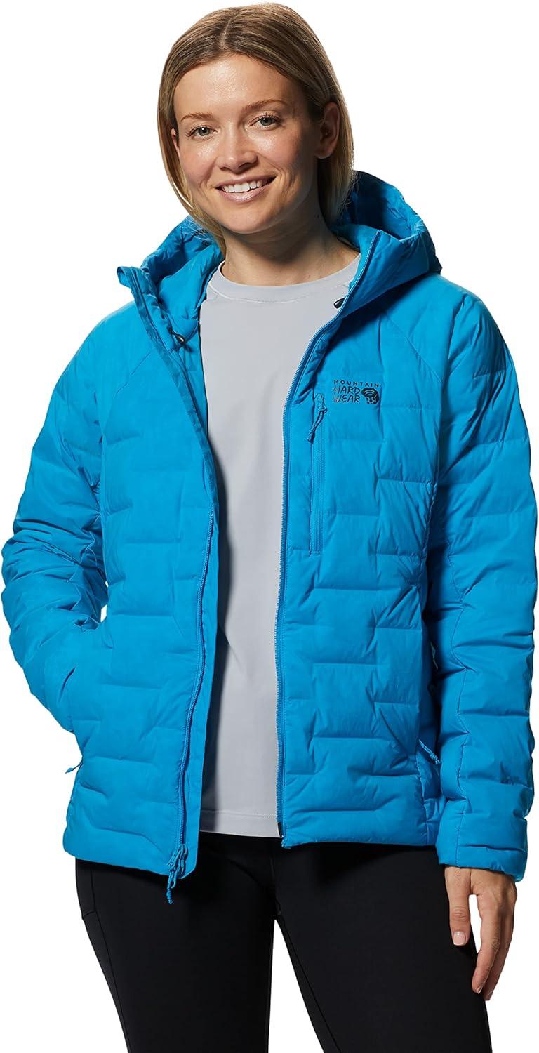 imageMountain Hardwear Womens StretchDown Hoody for Hiking Backpacking Camping and Everyday Wear Insulated and DurableElectric Sky