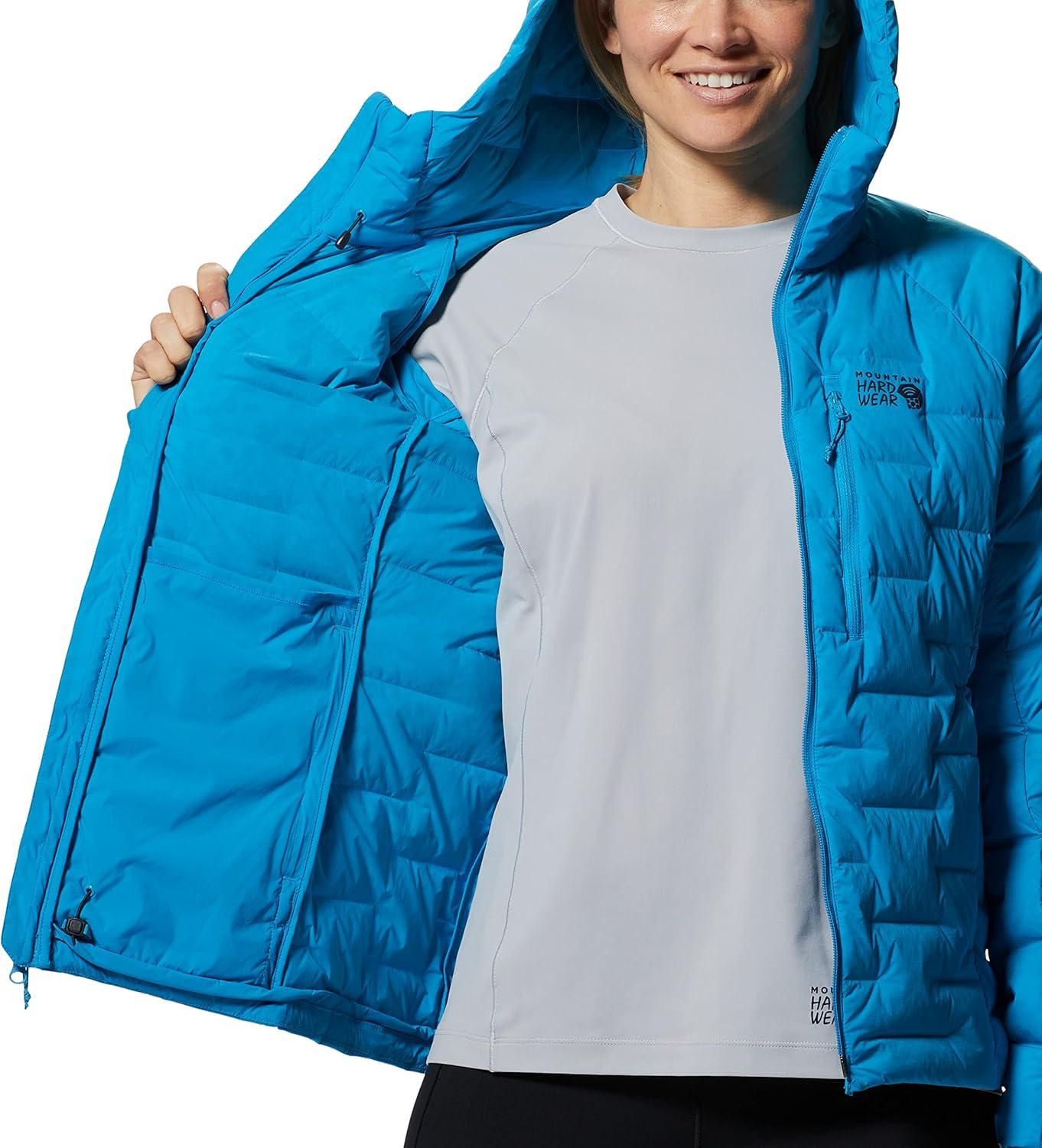 imageMountain Hardwear Womens StretchDown Hoody for Hiking Backpacking Camping and Everyday Wear Insulated and DurableElectric Sky