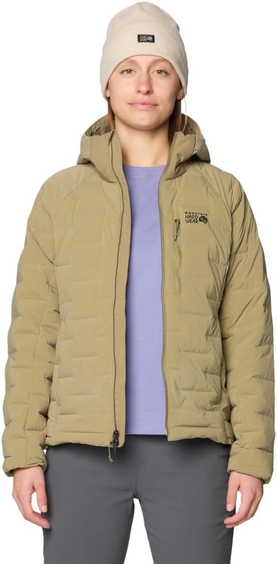 imageMountain Hardwear Womens StretchDown Hoody for Hiking Backpacking Camping and Everyday Wear Insulated and DurableLandslide Heather