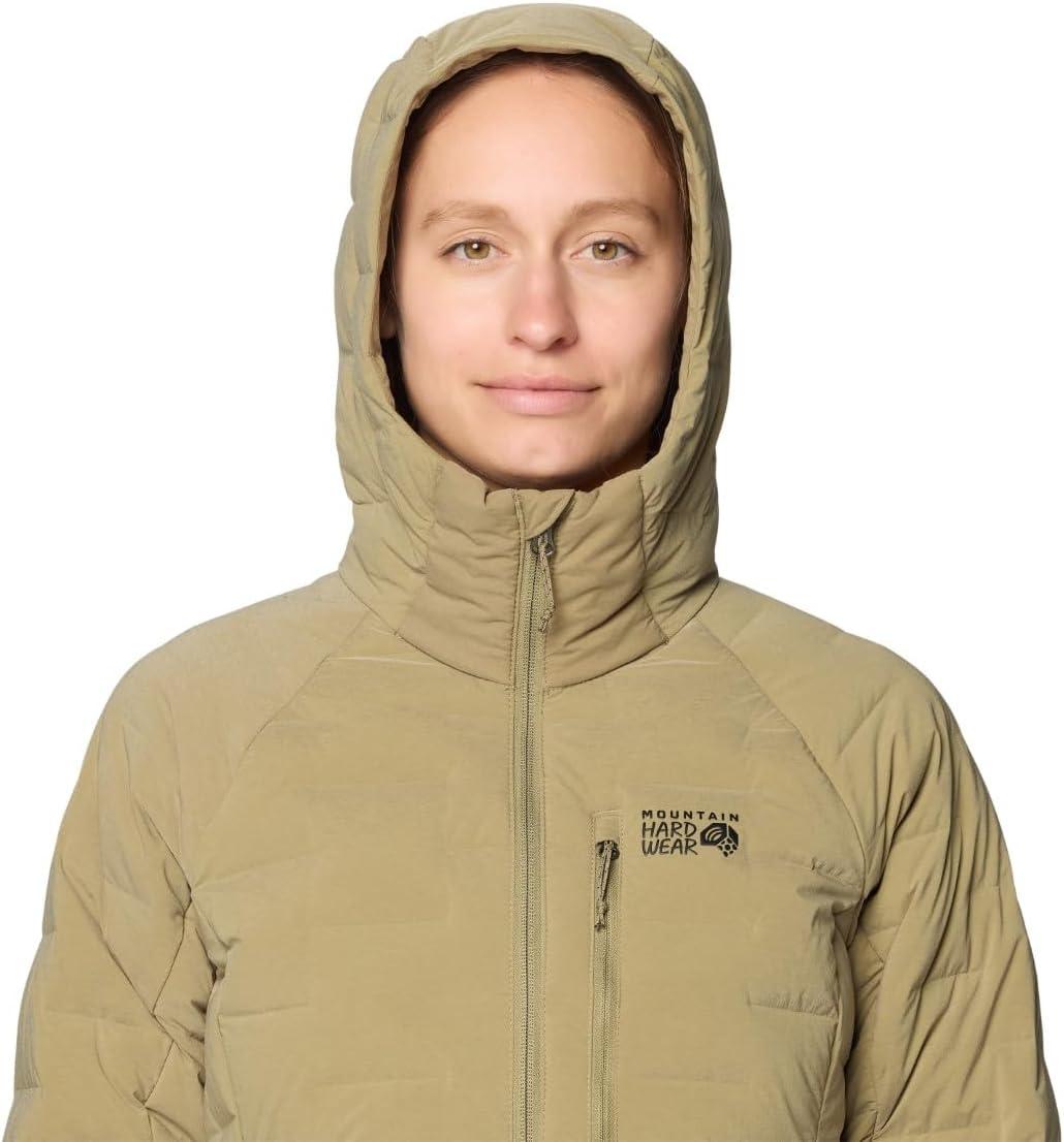 imageMountain Hardwear Womens StretchDown Hoody for Hiking Backpacking Camping and Everyday Wear Insulated and DurableLandslide Heather