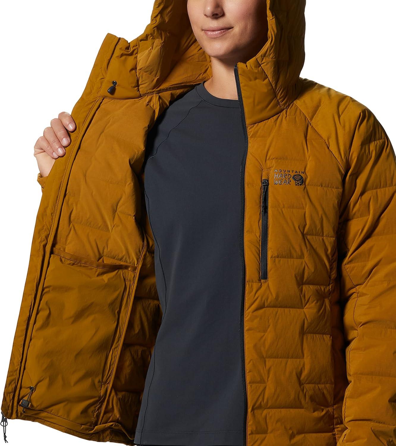 imageMountain Hardwear Womens StretchDown Hoody for Hiking Backpacking Camping and Everyday Wear Insulated and DurableOlive Gold