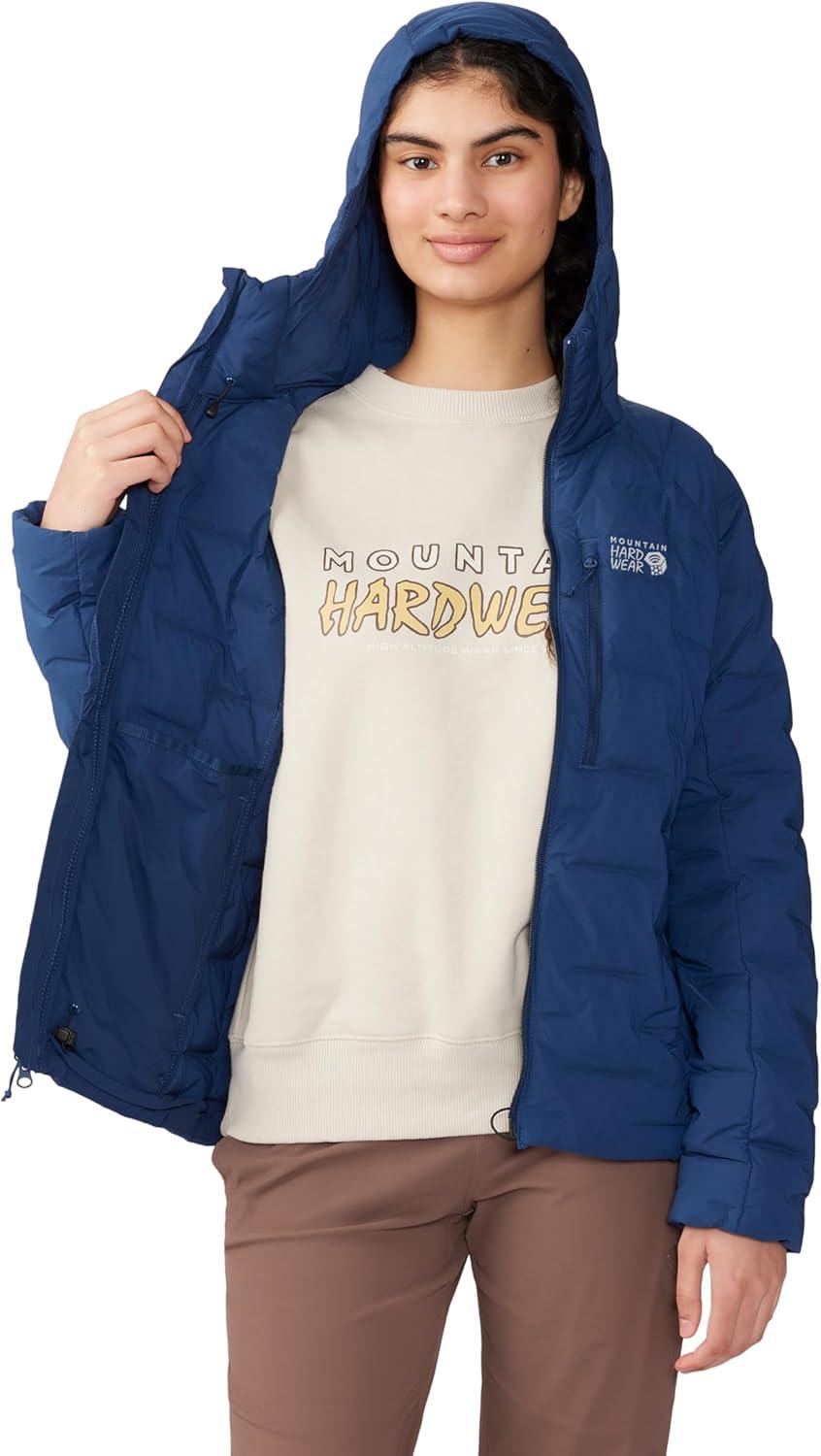 imageMountain Hardwear Womens StretchDown Hoody for Hiking Backpacking Camping and Everyday Wear Insulated and DurableOuter Dark New 2024