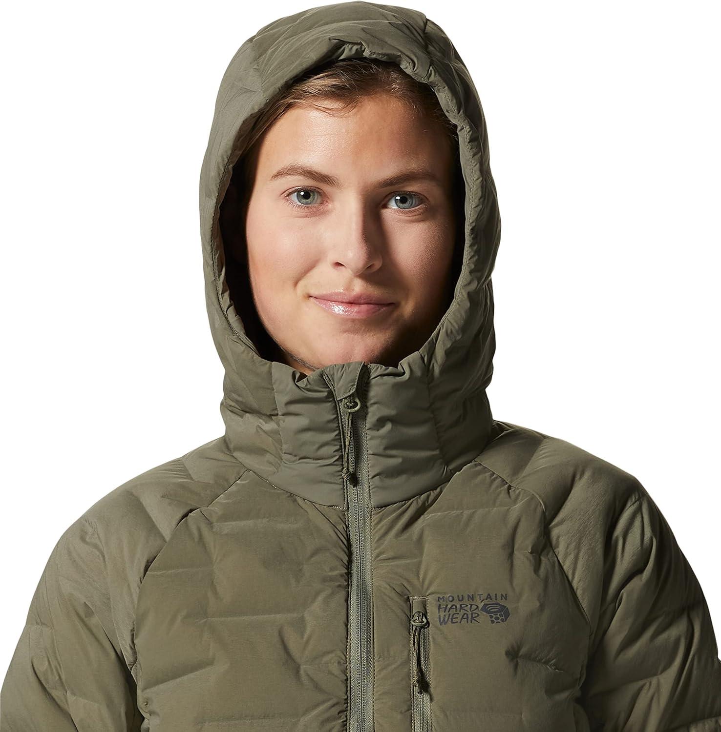 imageMountain Hardwear Womens StretchDown Hoody for Hiking Backpacking Camping and Everyday Wear Insulated and DurableStone Green