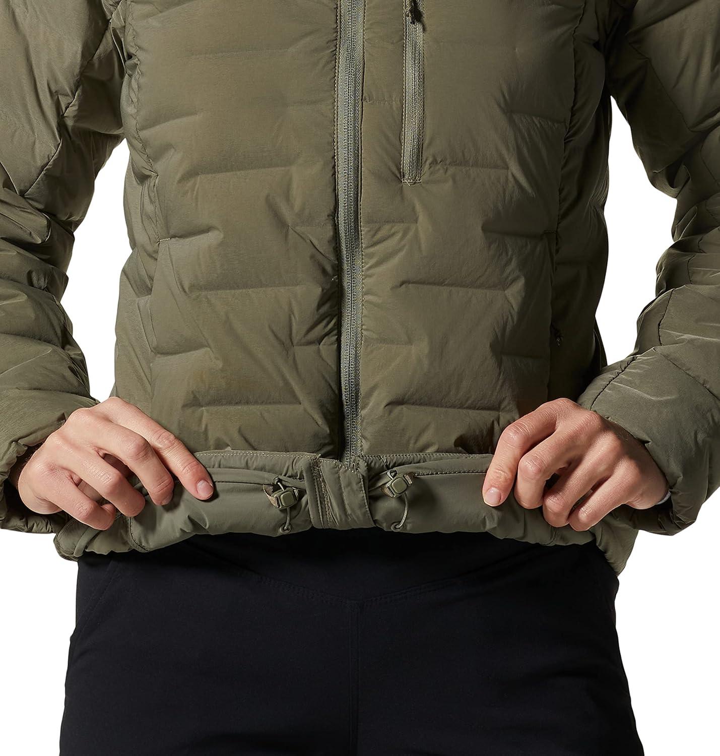 imageMountain Hardwear Womens StretchDown Hoody for Hiking Backpacking Camping and Everyday Wear Insulated and DurableStone Green