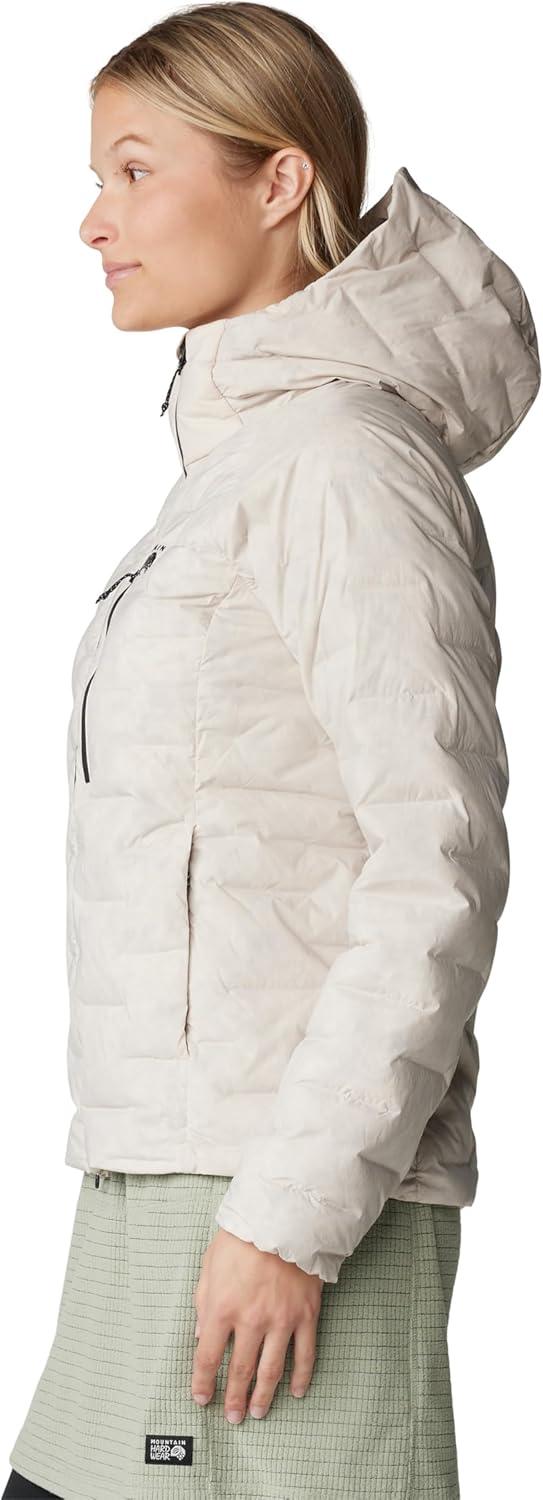 imageMountain Hardwear Womens StretchDown Hoody for Hiking Backpacking Camping and Everyday Wear Insulated and DurableTalc New 2024