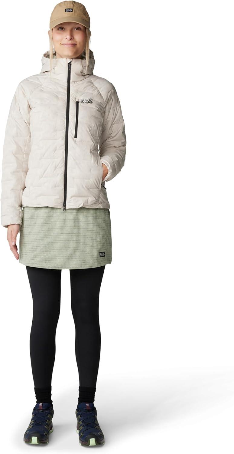 imageMountain Hardwear Womens StretchDown Hoody for Hiking Backpacking Camping and Everyday Wear Insulated and DurableTalc New 2024