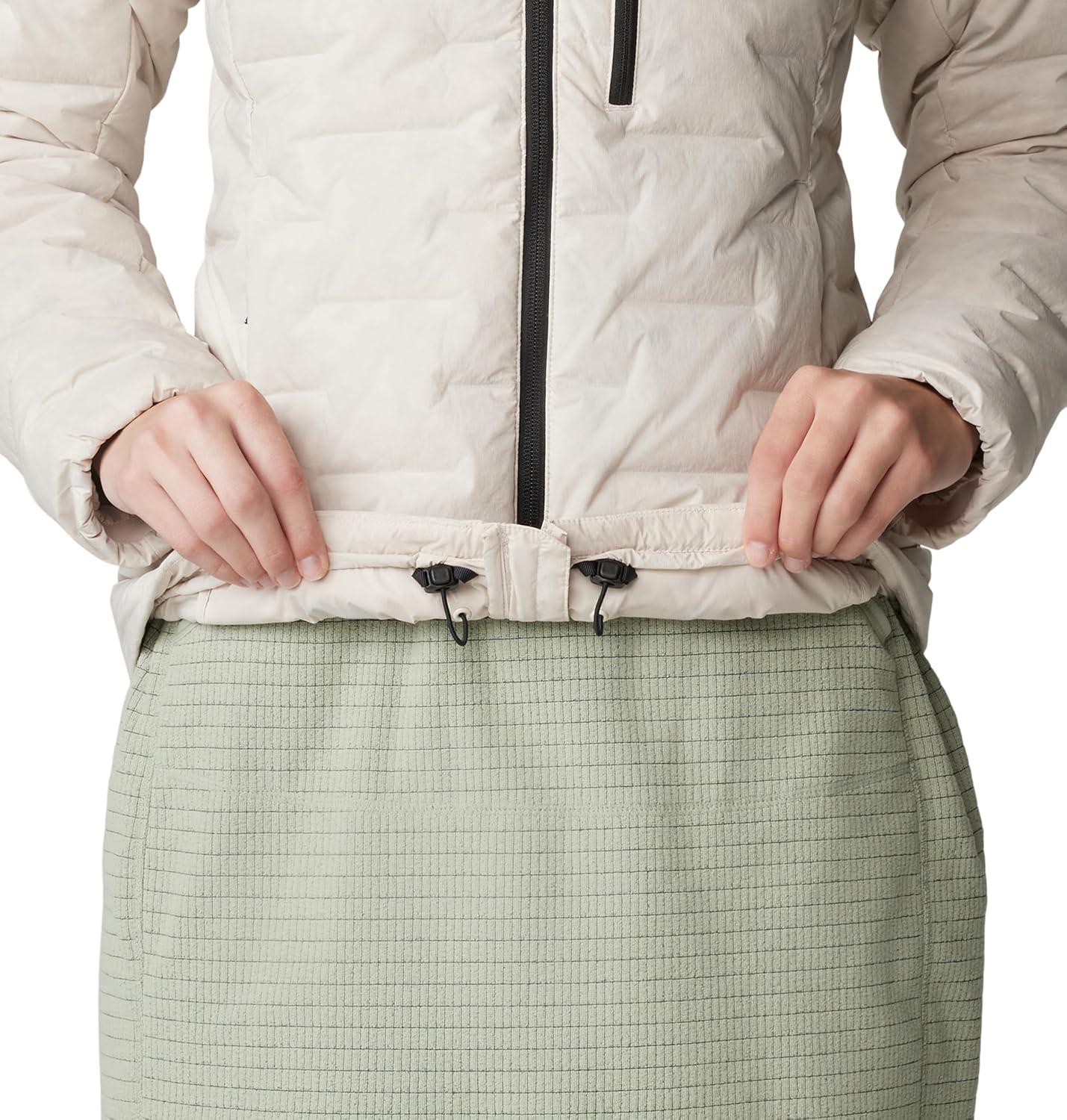 imageMountain Hardwear Womens StretchDown Hoody for Hiking Backpacking Camping and Everyday Wear Insulated and DurableTalc New 2024