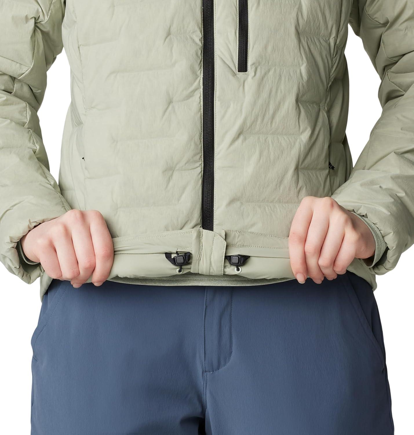 imageMountain Hardwear Womens StretchDown Hoody for Hiking Backpacking Camping and Everyday Wear Insulated and DurableWhite Sage New 2024