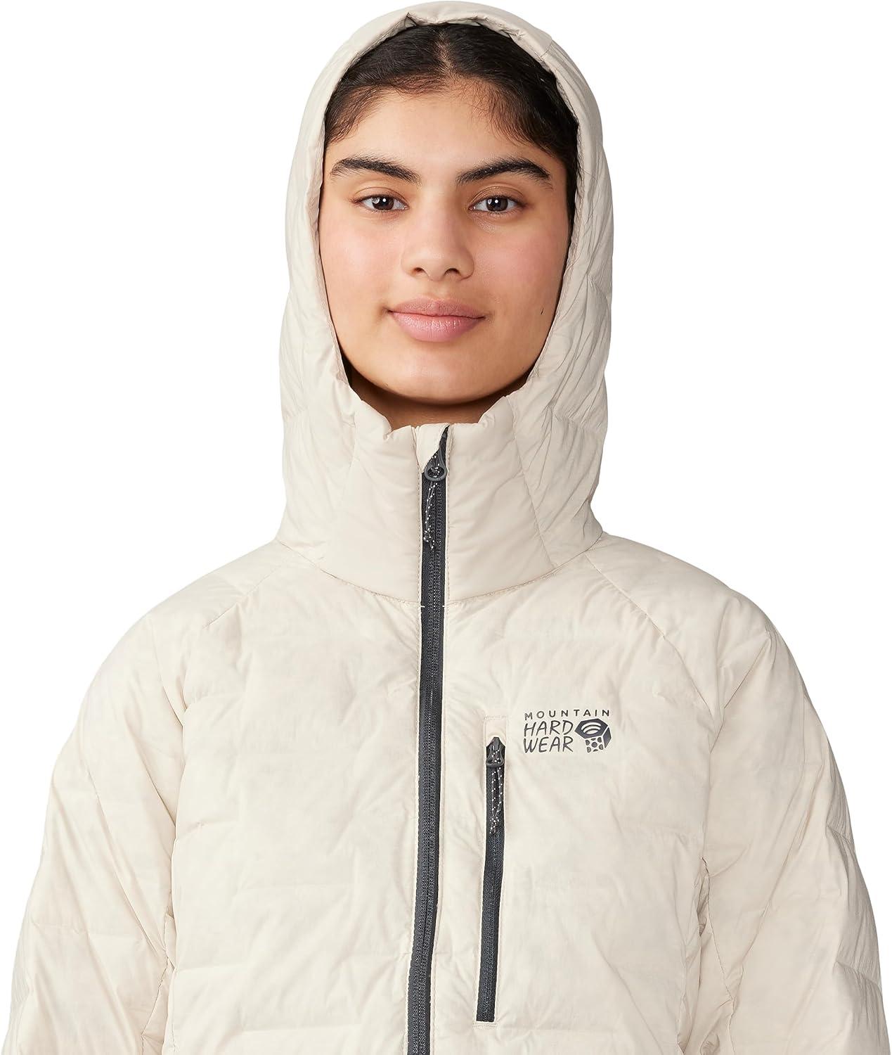 imageMountain Hardwear Womens StretchDown Hoody for Hiking Backpacking Camping and Everyday Wear Insulated and DurableWild Oyster