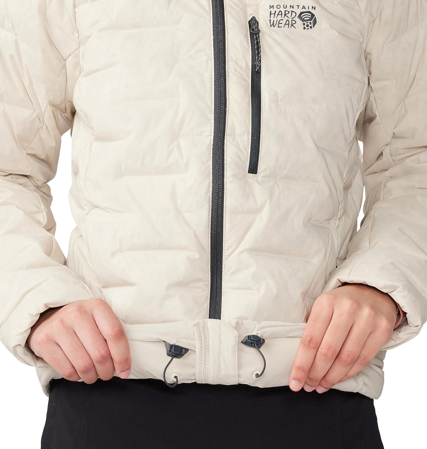 imageMountain Hardwear Womens StretchDown Hoody for Hiking Backpacking Camping and Everyday Wear Insulated and DurableWild Oyster