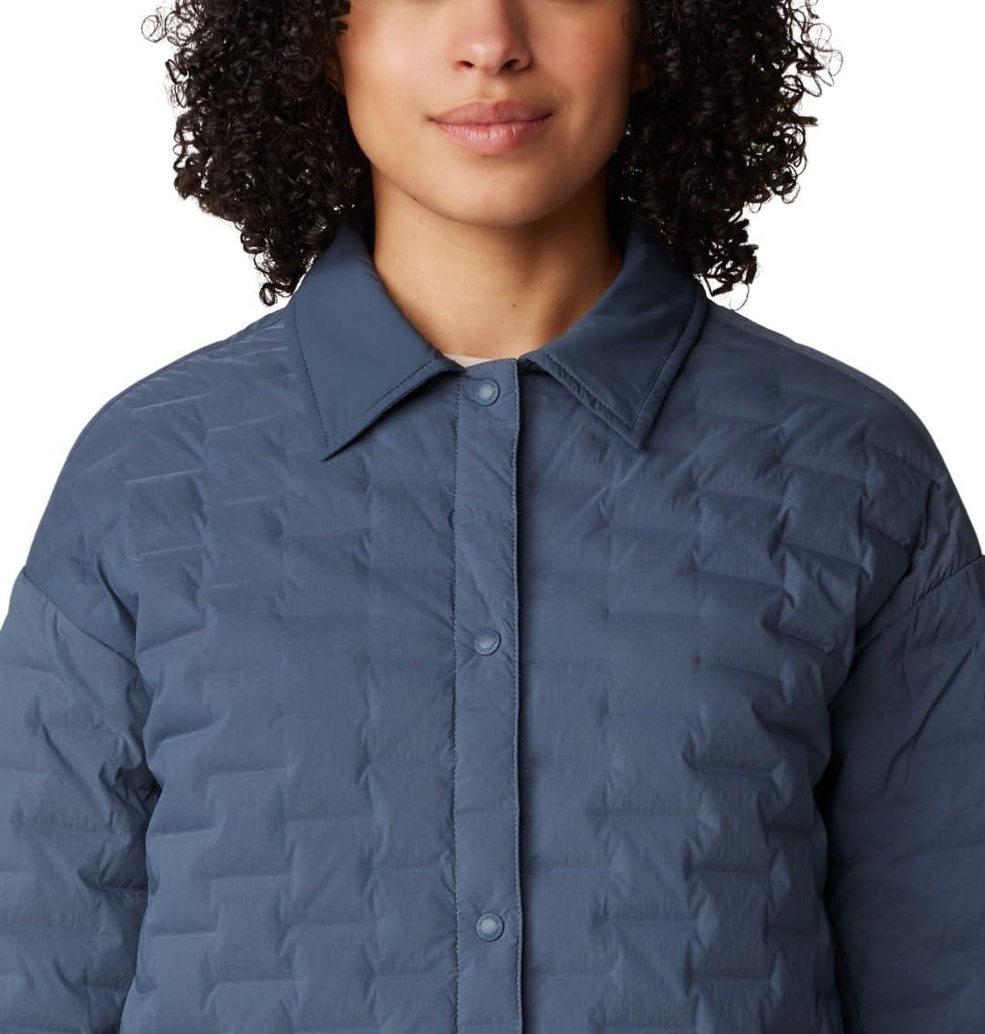 imageMountain Hardwear Womens StretchDown Light Snap JacketMoon Blue