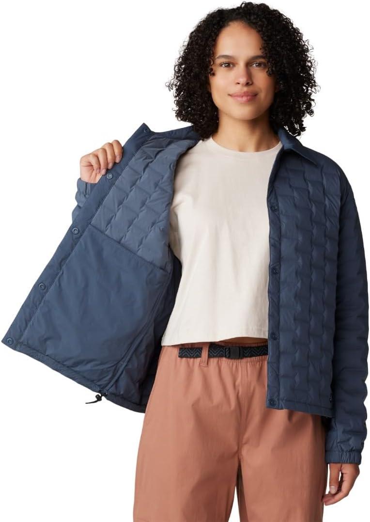 imageMountain Hardwear Womens StretchDown Light Snap JacketMoon Blue