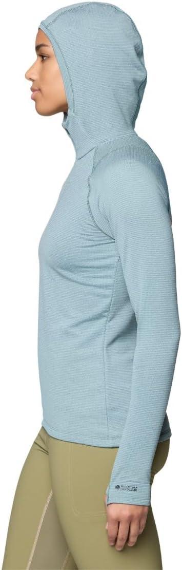imageMountain Hardwear womens Crater Lake Heavyweight Half Zip HoodyBlue Sage Ice Shadow