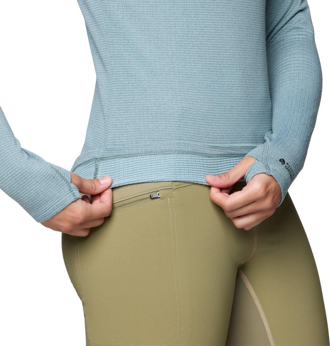 imageMountain Hardwear womens Crater Lake Heavyweight Half Zip HoodyBlue Sage Ice Shadow