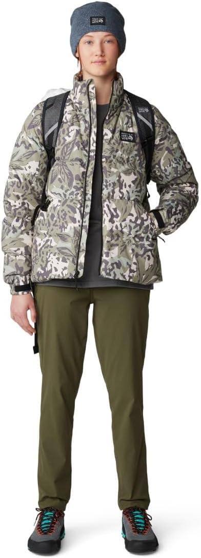 imageMountain Hardwear womens Nevadan Down JacketMantis Green Forests Floor Print New 2024