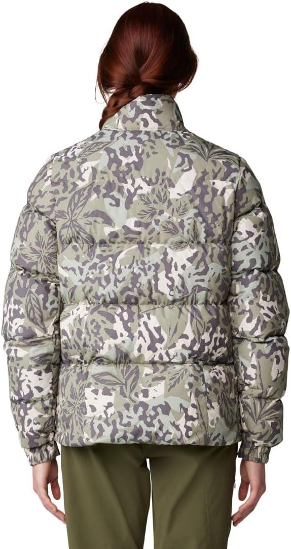 imageMountain Hardwear womens Nevadan Down JacketMantis Green Forests Floor Print New 2024