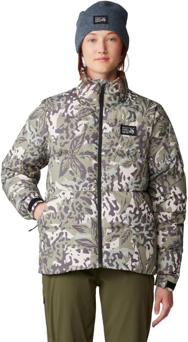 imageMountain Hardwear womens Nevadan Down JacketMantis Green Forests Floor Print New 2024