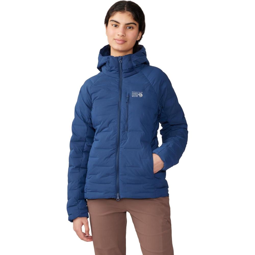 imageMountain Hardwear Womens StretchDown Hoody for Hiking Backpacking Camping and Everyday Wear Insulated and DurableOuter Dark New 2024