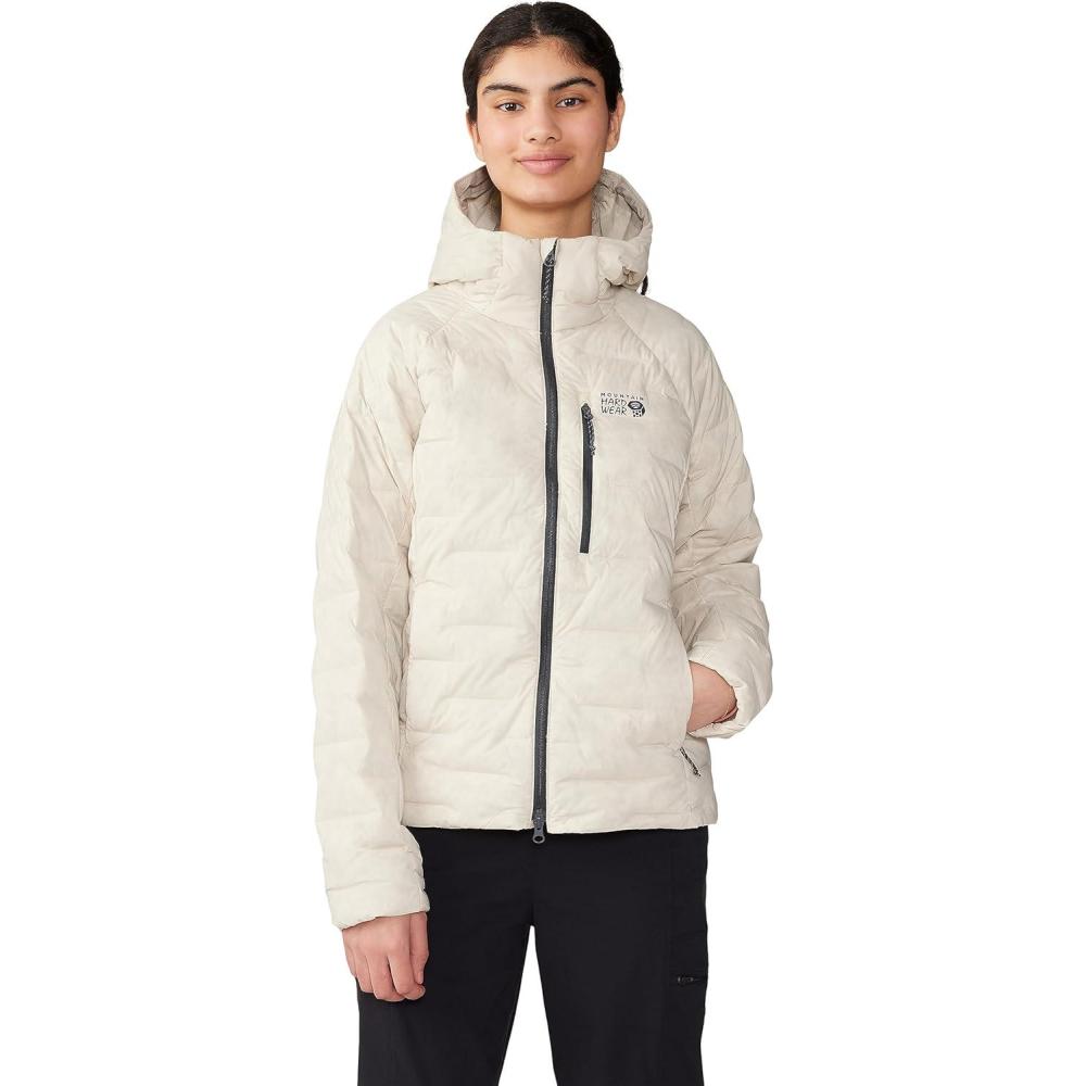 imageMountain Hardwear Womens StretchDown Hoody for Hiking Backpacking Camping and Everyday Wear Insulated and DurableWild Oyster