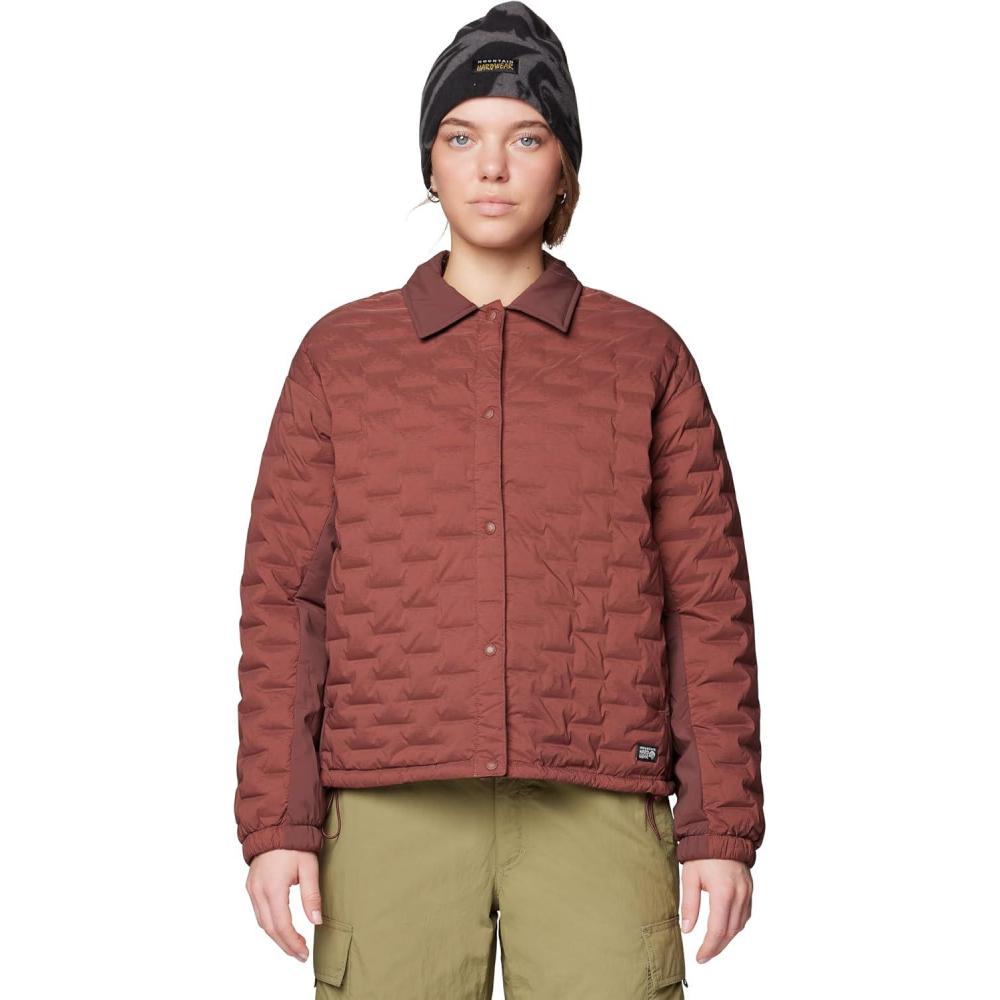 imageMountain Hardwear Womens StretchDown Light Snap JacketBourbon Brown