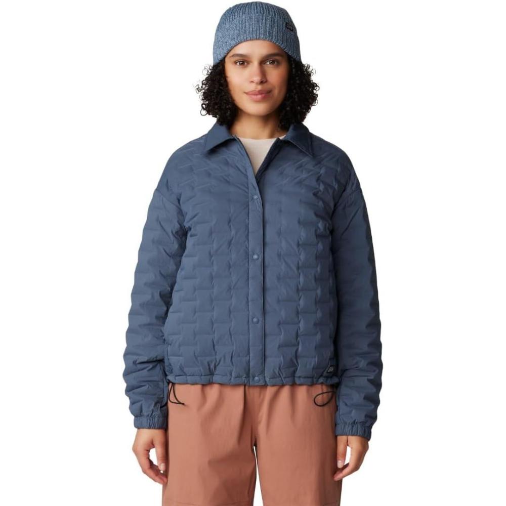 imageMountain Hardwear Womens StretchDown Light Snap JacketMoon Blue