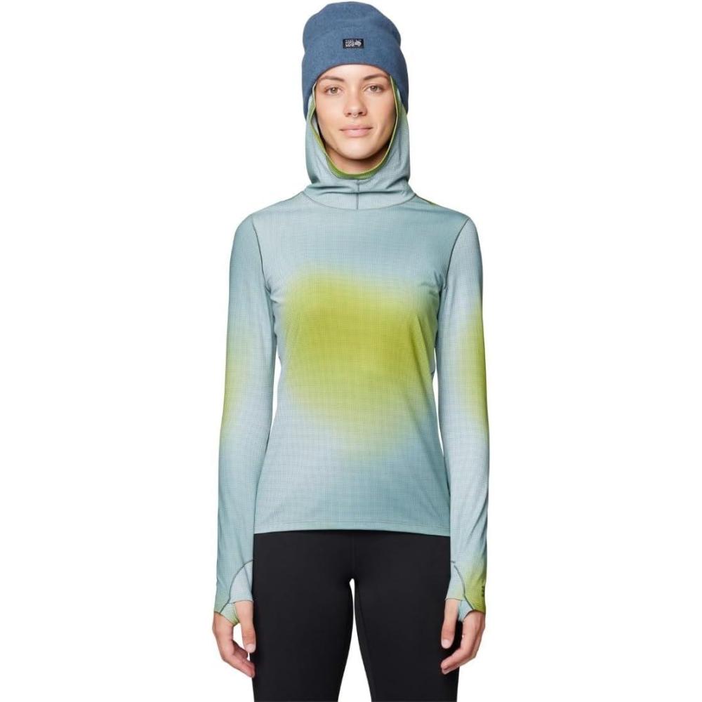 imageMountain Hardwear womens Butter Up Long Sleeve HoodyBlue Sage Multi Ombre Print