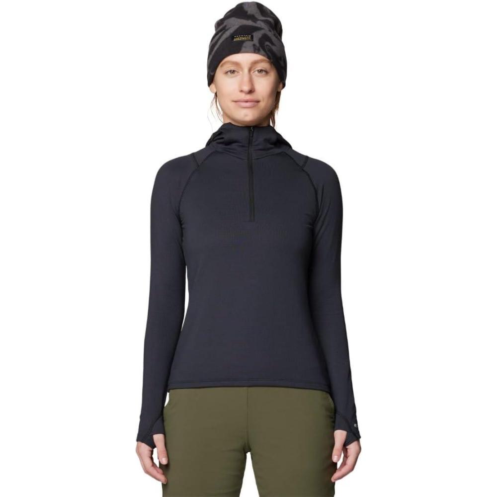 imageMountain Hardwear womens Crater Lake Heavyweight Half Zip HoodyBlack