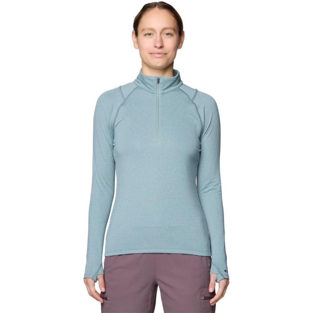 imageMountain Hardwear womens Crater Lake Heavyweight Half ZipBlue Sage Ice Shadow