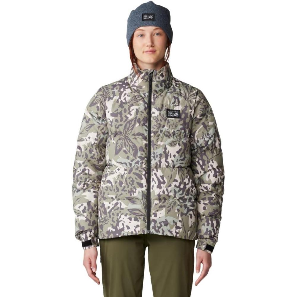 imageMountain Hardwear womens Nevadan Down JacketMantis Green Forests Floor Print  New 2024