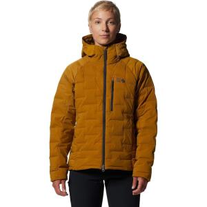 Mountain Hardwear Women’s StretchDown Hoody for Hiking, Backpacking, Camping, and Everyday Wear | Insulated and Durable(Olive Gold)