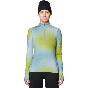 Mountain Hardwear womens Butter Up Half Zip(Blue Sage Multi Ombre Print)