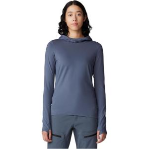 Mountain Hardwear womens Butter Up Long Sleeve Hoody(Blue Slate)