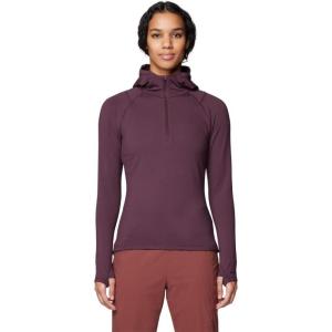 Mountain Hardwear womens Crater Lake Heavyweight Half Zip Hoody(Blackberry)