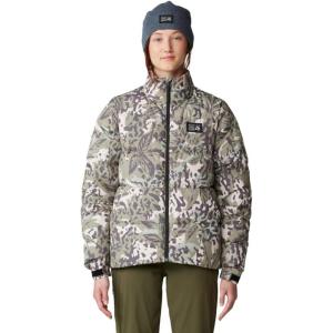 Mountain Hardwear womens Nevadan Down Jacket(Mantis Green Forests Floor Print – New 2024)