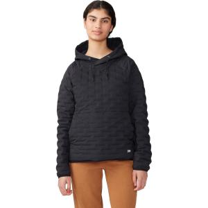 Mountain Hardwear womens Stretchdown Light Pullover Hoody(Black)