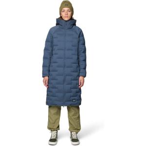 Mountain Hardwear womens Stretchdown Long Parka(Moon Blue)
