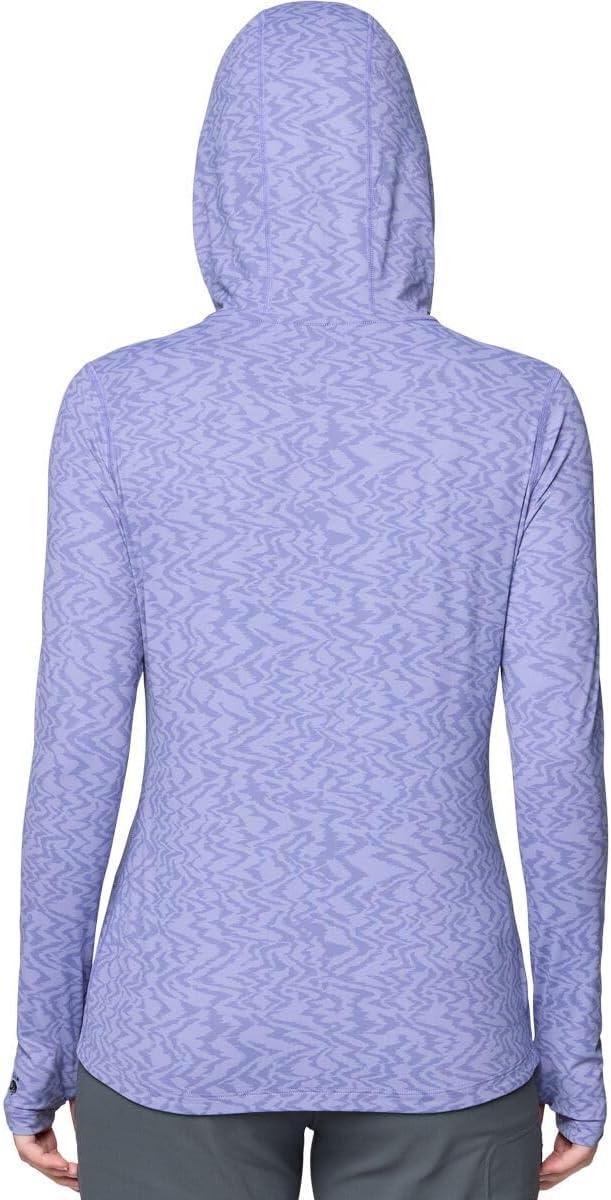 imageMountain Hardwear Womens Crater Lake Long Sleeve Hoody for Hiking Camping Backpacking and Casual WearAvid Peaks Print