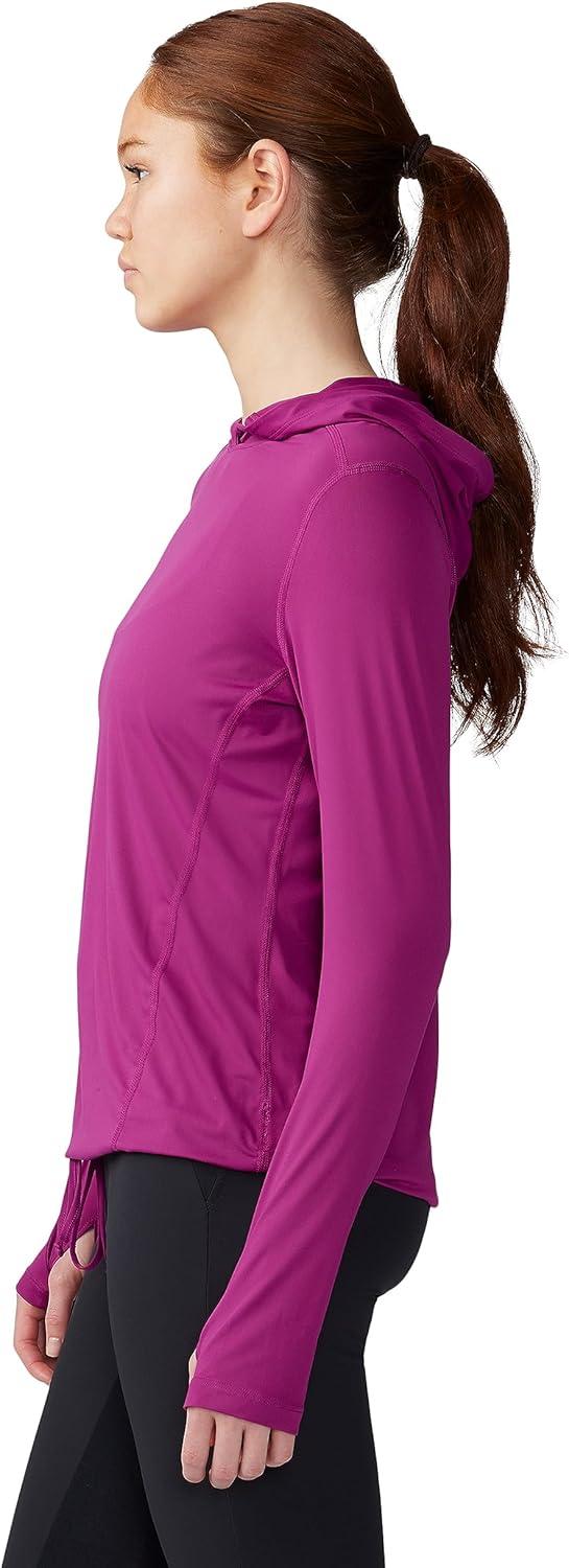 imageMountain Hardwear Womens Crater Lake Long Sleeve Hoody for Hiking Camping Backpacking and Casual WearBerry Glow
