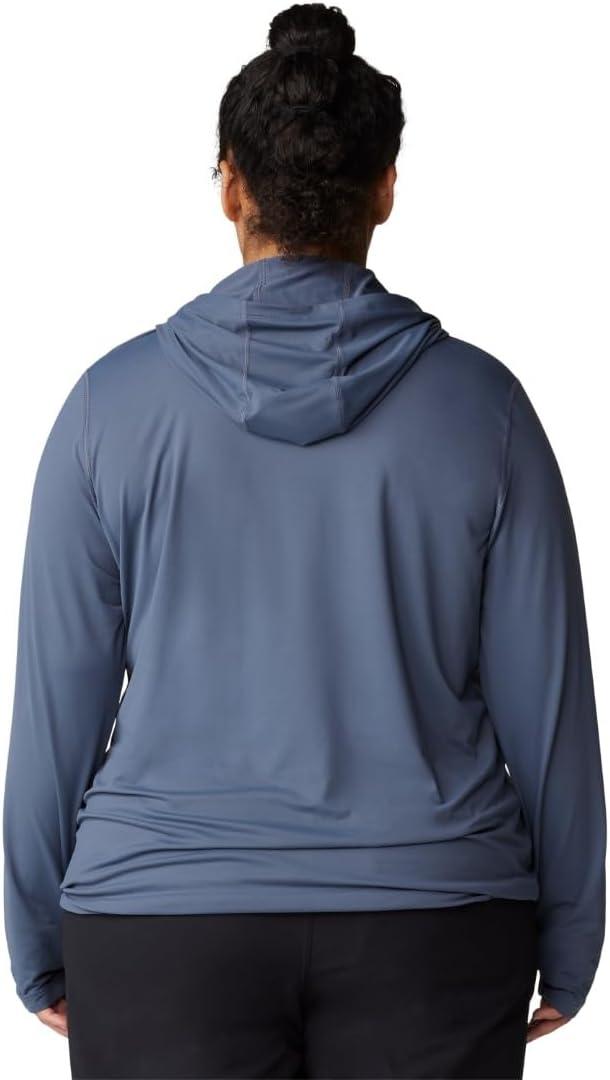 imageMountain Hardwear Womens Crater Lake Long Sleeve Hoody for Hiking Camping Backpacking and Casual WearBlue Slate