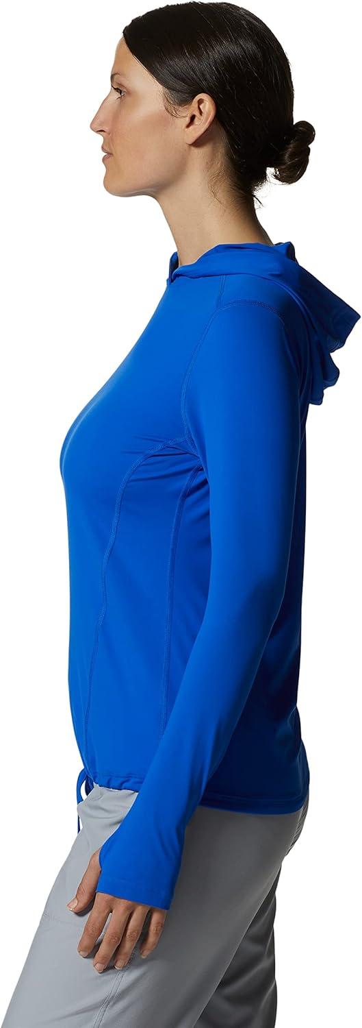imageMountain Hardwear Womens Crater Lake Long Sleeve Hoody for Hiking Camping Backpacking and Casual WearBright Island Blue
