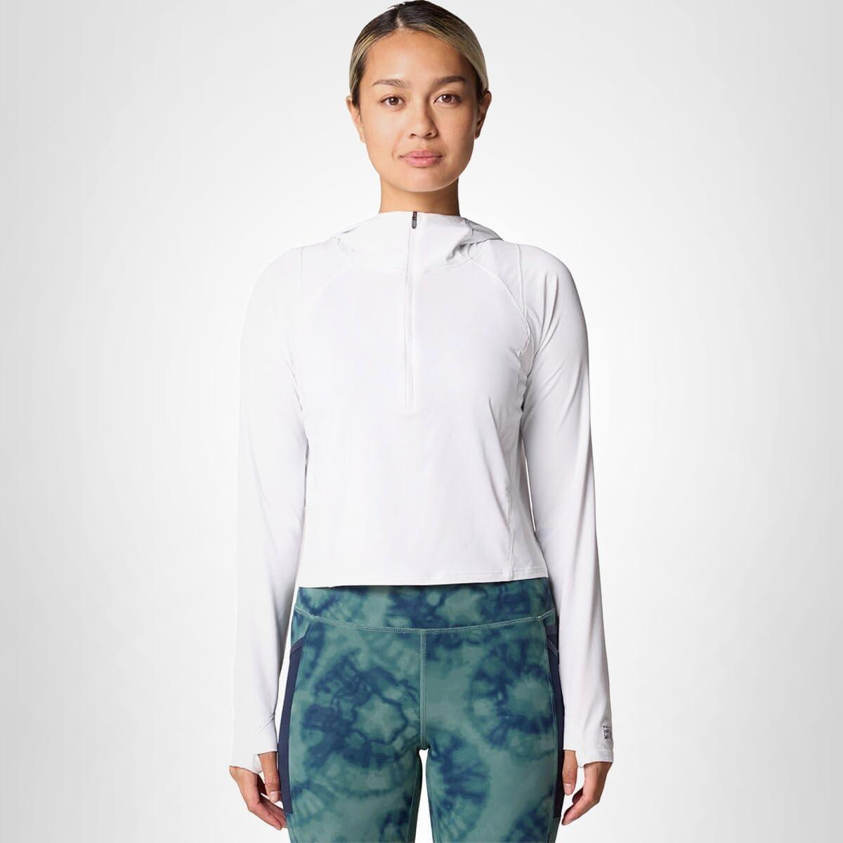 imageMountain Hardwear womens Crater Lake Crop ZipShirtFogbank