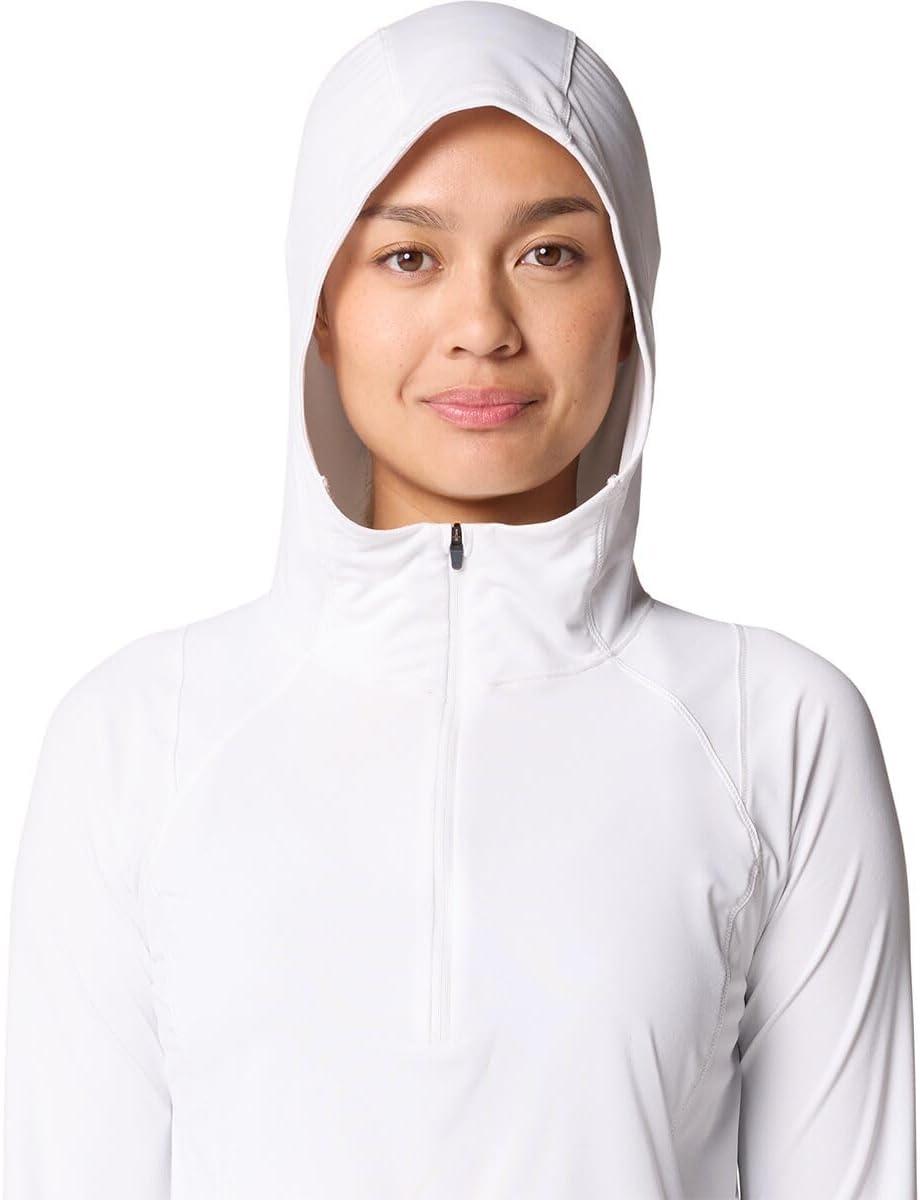 imageMountain Hardwear womens Crater Lake Crop ZipShirtFogbank