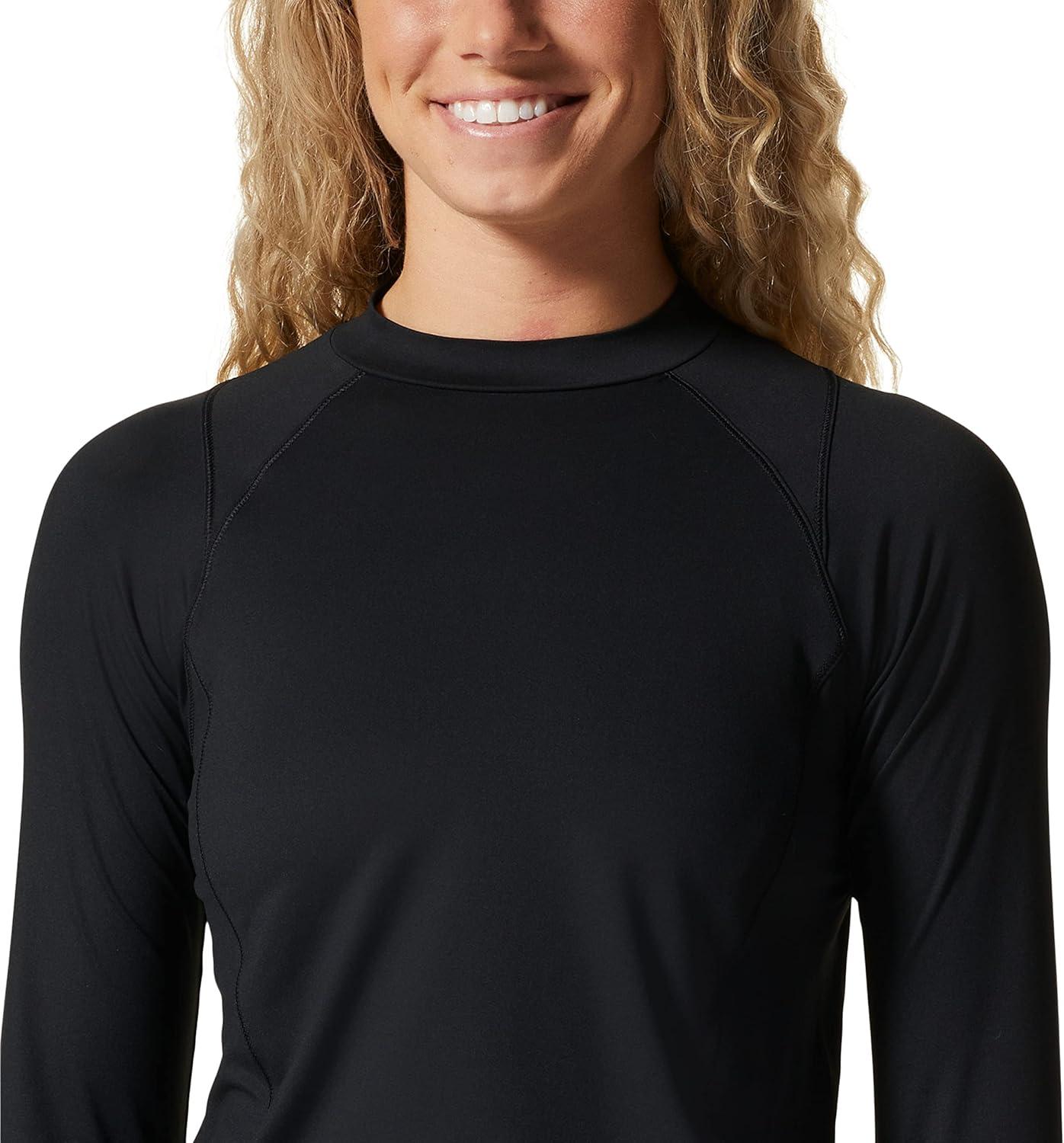 imageMountain Hardwear womens Crater Lake Long Sleeve CropBlack