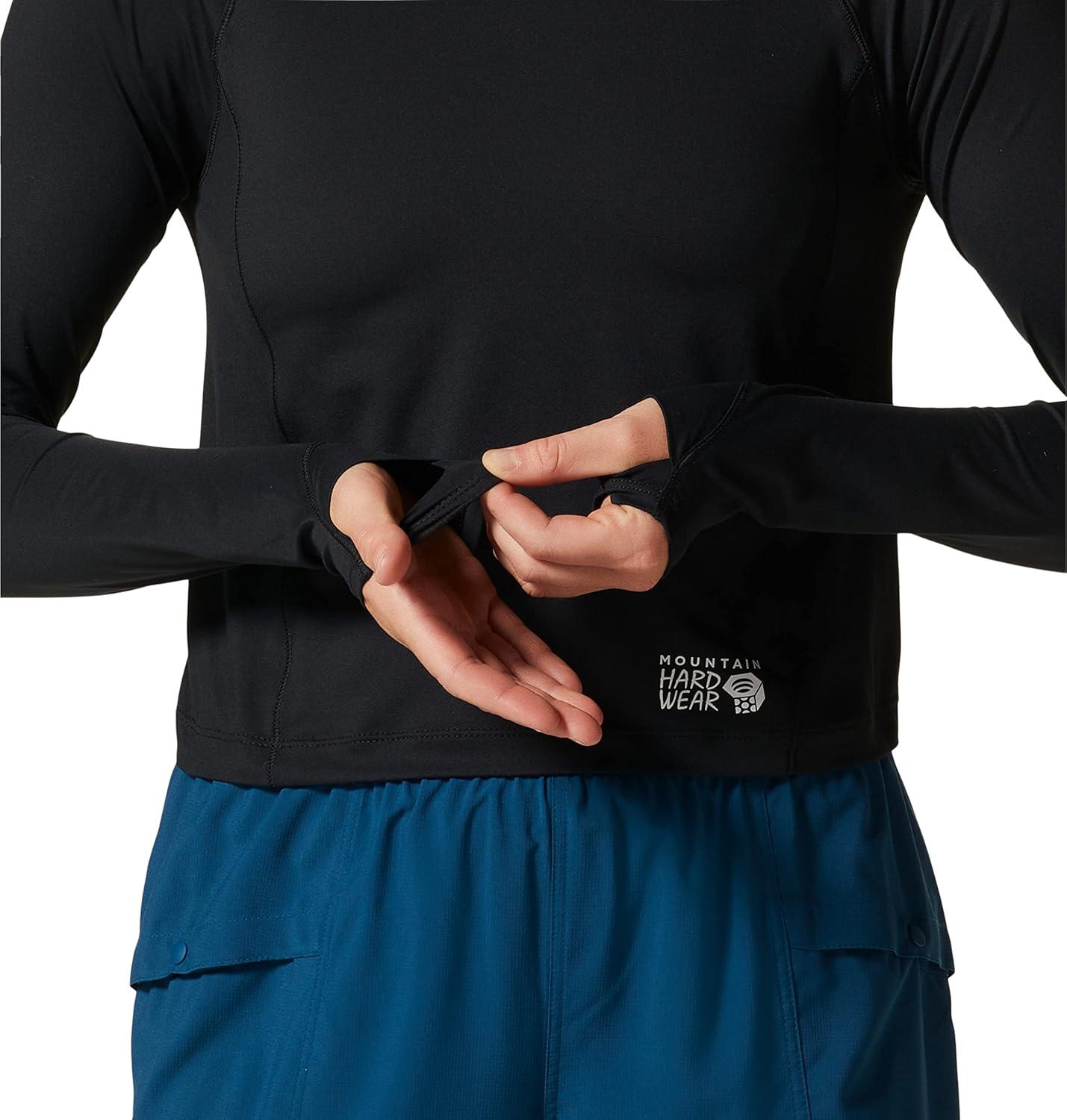 imageMountain Hardwear womens Crater Lake Long Sleeve CropBlack