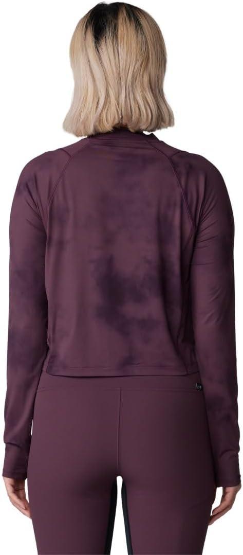 imageMountain Hardwear womens Crater Lake Long Sleeve CropBlackberry Clouds Print